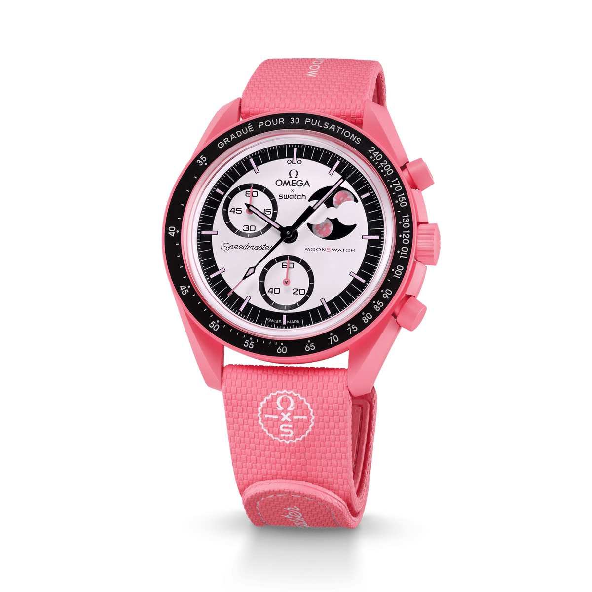 MOONSWATCH LIGHT PINK/WHITE RUBBER