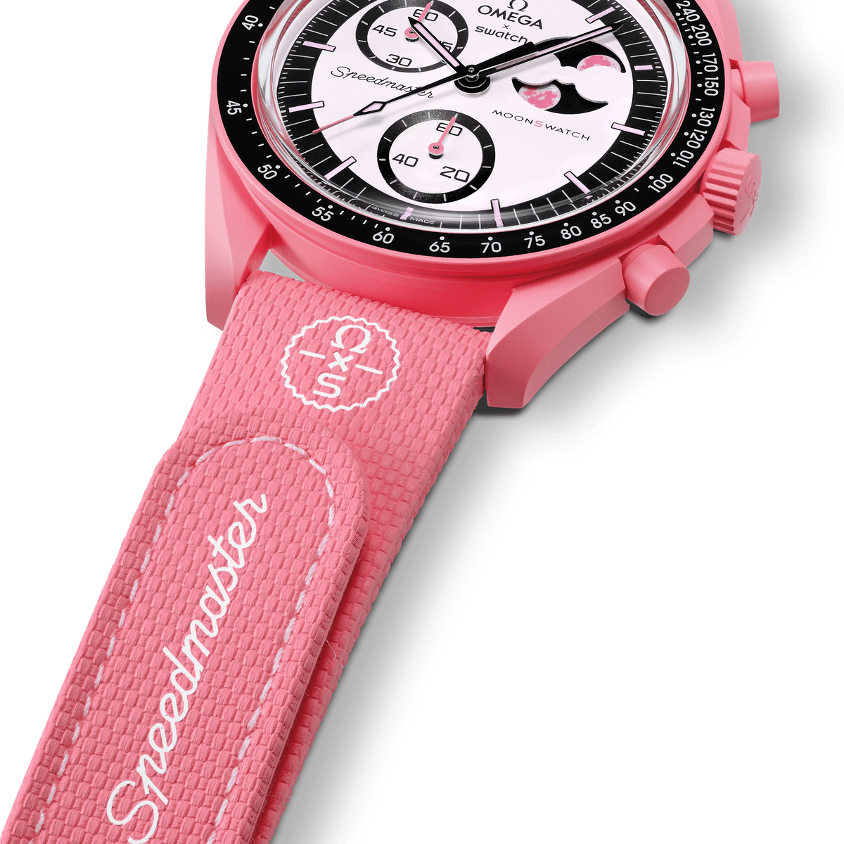 MOONSWATCH LIGHT PINK/WHITE RUBBER