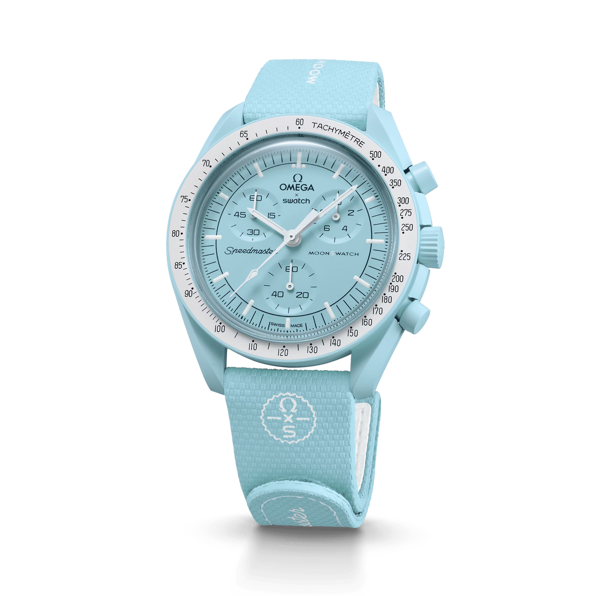 MOONSWATCH LIGHT BLUE/WHITE RUBBER